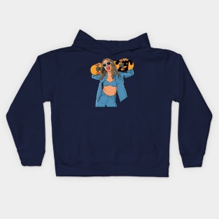 SkateBoard Girl Kids Hoodie